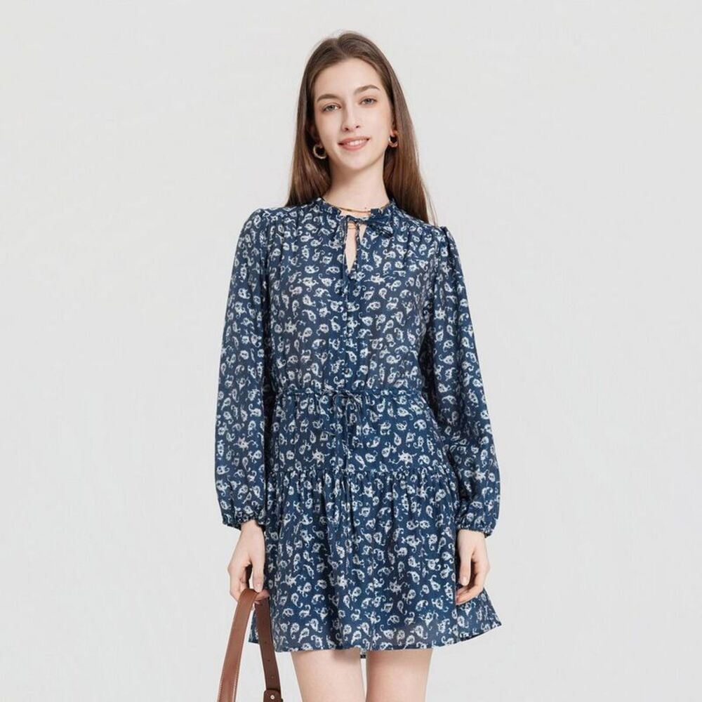 Universal Thread - Women's Balloon Long Sleeve Mini Dress - Universal Blue